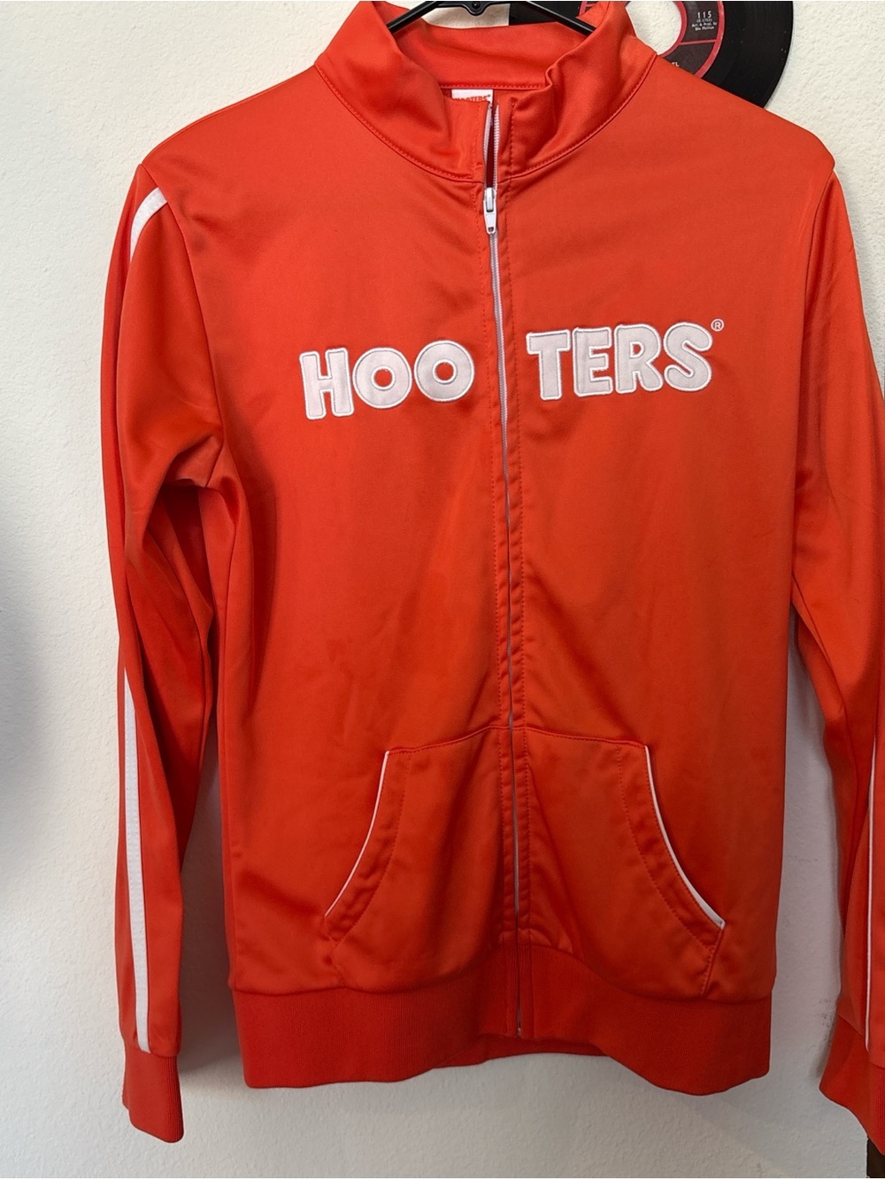 Hooters women’s Orange Zip-Up Track Jacket